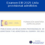 Examen Eir Lista Provisional Admitidos Ilustre Colegio Oficial