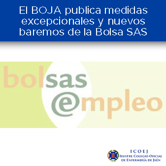 El BOJA publica medidas excepcionales y nuevos baremos de la Bolsa - Ilustre Colegio Oficial de Enfermería Jaén