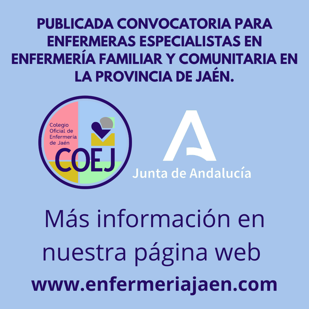 Convocatoria pública para la cobertura de puestos de la categoría de enfermero/as especialistas en Enfermería Familiar y Comunitaria para la provincia de Jaén