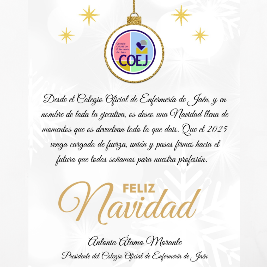 Felicitación navideña del presidente del Colegio Oficial de Enfermería de Jaén