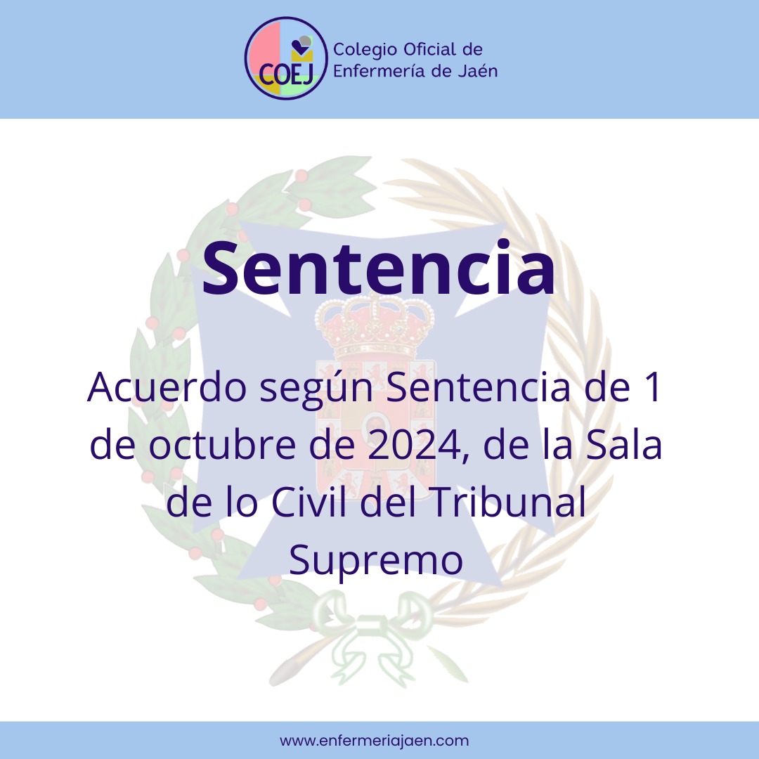 Acuerdo según Sentencia de 1 de octubre de 2024, de la Sala de lo Civil